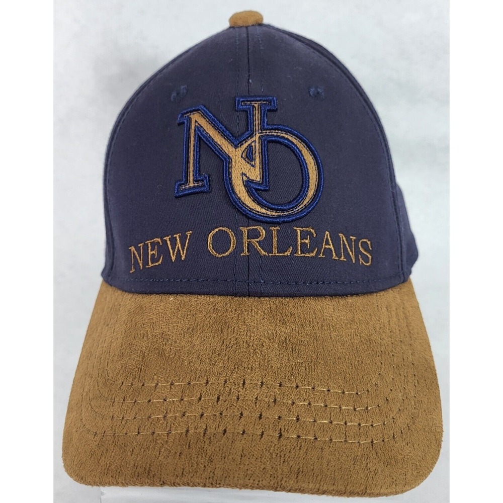 New Orleans NO  Hat Cap Blue Tan Sun Products Elastic band